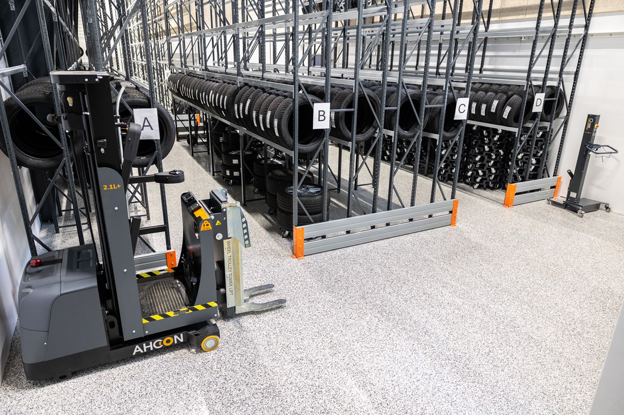 AHCON Wheel Trolley Tower Lift og dækreoler